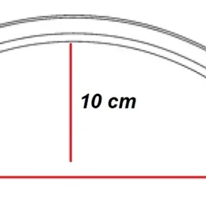 Direct Beschikbaar Fermavetro 1/4 di cerchio curva sagoma D interna in Rovere 500 20525 int